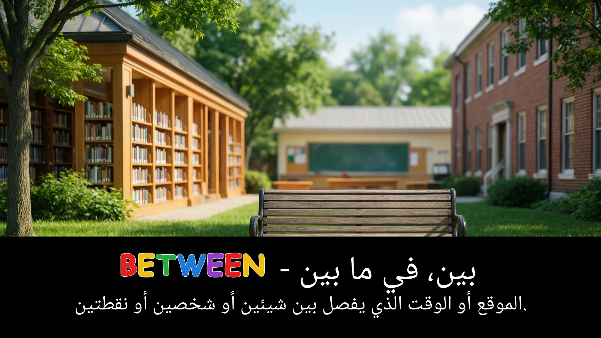 Arabic Illustration for between